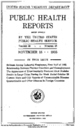 Public Health Reports  v 50 no 46  cover
