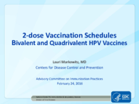 2dose vaccination schedules bivalent and quadrivalent HPV vaccines
