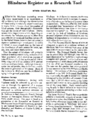 Blindness register as a research tool