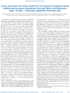 Factors Associated with Positive SARSCoV2 Test Results in Outpatient Health Facilities and Emergency Departments Among Children and Adolescents Aged 18 Years  Mississippi SeptemberNovember 2020