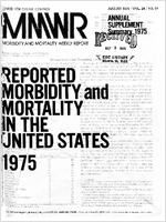 Morbidity and Mortality Weekly Report August 1976  Vol 24  No 54 Annual Supplement Summary 1975  Reported Morbidity and Mortality in the United States 1975