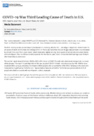 COVID19 was third leading cause of death in US  CDC reports examine US death rates for 2021   media statement for immediate reslease Friday April 22 2022