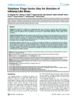 Telephone Triage Service Data for Detection of InfluenzaLike Illness