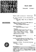 Public Health Reports  v 82 no 5 May 1967  table of contents