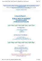 A speical report public health hazards to lifeguards from sun exposure