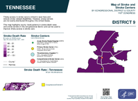 TN Congressional District 09 Stroke and Stroke Centers Map 119th Congress
