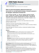 Effect of a peerled emergency department behavioral intervention on nonfatal opioid overdose 18month outcome in the Navigator randomized controlled trial