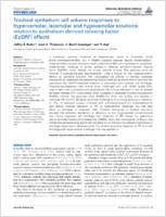 Tracheal epithelium cell volume responses to hyperosmolar isosmolar and hypoosmolar solutions relation to epitheliumderived relaxing factor EpDRF effects