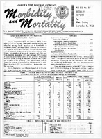 Morbidity and Mortality Weekly Report Vol 22 No 37 week ending September 15 1973