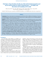 Vital Signs Drug Overdose Deaths by Selected Sociodemographic and Social Determinants of Health Characteristics  25 States and the District of Columbia 20192020