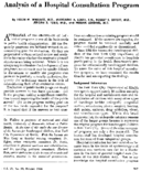 Analysis of a hospital consultation program