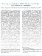 CommunityAssociated Outbreak of COVID19 in a Correctional Facility  Utah September 2020January 2021