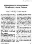 Hyperlipidemia as a prognosticator of abnormal glucose tolerance