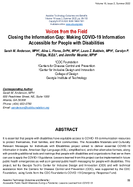 Closing the Information Gap Making COVID19 Information Accessible for People with Disabilities