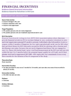 FINANCIAL INCENTIVES