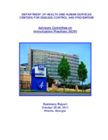 Advisory Committee on Immunization Practices ACIP summary report  October 2526 2011 Atlanta Georgia