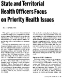 State And Territorial Health Officers Focus On Priority Health Issues