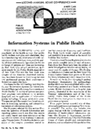Information systems in public health