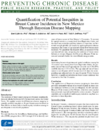 Quantification of Potential Inequities in Breast Cancer Incidence in New Mexico Through Bayesian Disease Mapping