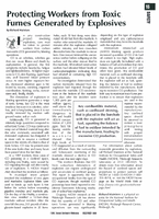 Protecting Workers from Toxic Fumes Generated by Explosives