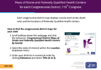 Stroke and Federally Qualified Health Centers Maps for all 435 Congressional Districts 119th Congress