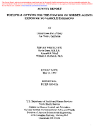 Survey report potential options for the control of border agents exposure to vehicle emissions at United States Port of Entry San Ysidro California