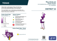 TX Congressional District 34 Stroke and Stroke Centers Map 119th Congress
