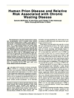 Human Prion Disease and Relative Risk Associated with Chronic Wasting Disease