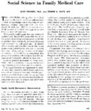 Social science in family medical care