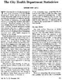 The city health department statistician