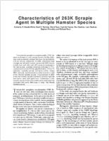 Characteristics of 263K Scrapie Agent in Multiple Hamster Species