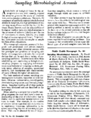 Sampling microbiological aerosols