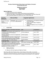 National Conversation on Public Health and Chemical Exposures Policies and Practices Meeting No 6 Summary Teleconference May 19 2010