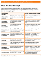 Session 9 Balance Your Thoughts for LongTerm Maintenance Handout