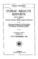 Public Health Reports  v 37 Part 2 numbers 2752 JulyDecember 1922  index