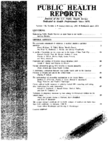 Public Health Reports  v 110 no 1  table of contents
