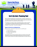 Choose Safe Places for Early Care and Education Set It Up Safe Planning Tool