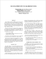 New Developments With The Coal Mine Roof Rating
