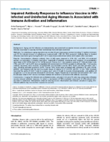 Impaired Antibody Response to Influenza Vaccine in HIVInfected and Uninfected Aging Women Is Associated with Immune Activation and Inflammation