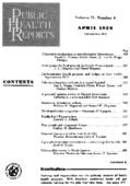 Public Health Report  v 71 no 4  table of contents