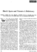Bitots spots and vitamin A deficiency