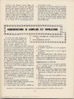 Considerations in sampling fly populations