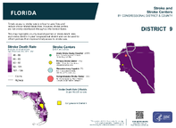 FL Congressional District 09 Stroke and Stroke Centers Map 118th Congress