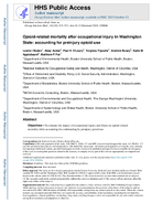 Opioidrelated mortality after occupational injury in Washington State accounting for preinjury opioid use