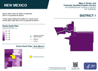 NM Congressional District 01 Stroke and Federally Qualified Health Centers Map 119th Congress