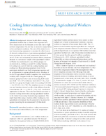 Cooling Interventions Among Agricultural Workers A Pilot Study