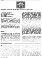 Improving Access To Health Care In Latino Communities