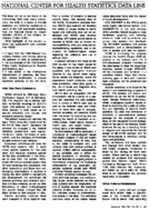 NATIONAL CENTER FOR HEALTH STATISTICS DATA LINE