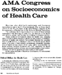 AMA Congress on Socioeconomics of Health Care