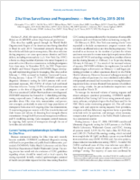 Zika Virus Surveillance and Preparedness  New York City 20152016